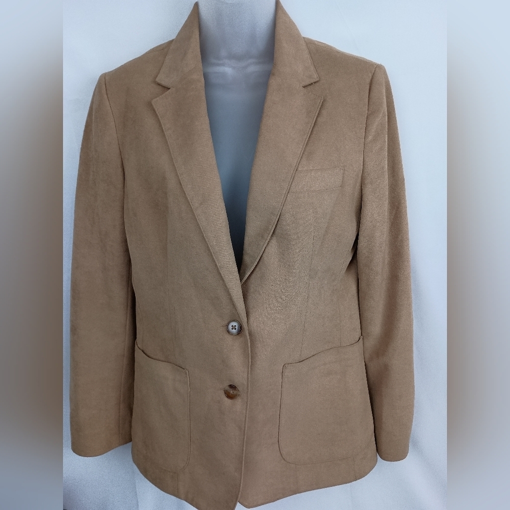 FARAH‎ Vintage Classic Tan Work Business Blazer Preppy Office Work (#1,319)(C)